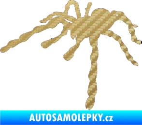 Samolepka Pavouk 013 - levá 3D karbon zlatý
