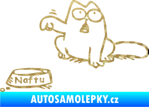 Samolepka Dolej naftu - levá 3D karbon zlatý