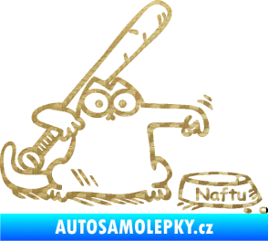 Samolepka Dolej naftu 002 pravá 3D karbon zlatý