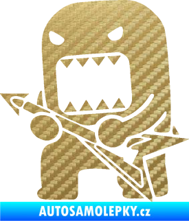Samolepka Domo 003 levá rocker 3D karbon zlatý