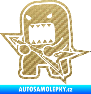 Samolepka Domo 004 levá rocker 3D karbon zlatý