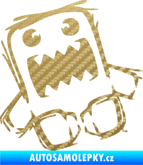 Samolepka Domo 009 levá crazy 3D karbon zlatý