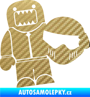 Samolepka Domo 014 pravá Stig 3D karbon zlatý
