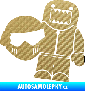 Samolepka Domo 014 levá Stig 3D karbon zlatý