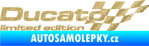 Samolepka Ducato limited edition pravá 3D karbon zlatý