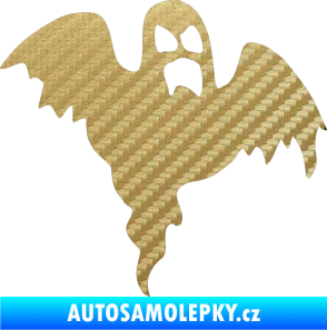 Samolepka Duch 002 pravá 3D karbon zlatý