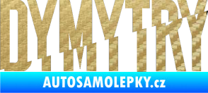 Samolepka Dymytry 001 3D karbon zlatý