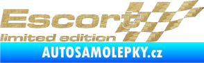 Samolepka Escort limited edition pravá 3D karbon zlatý