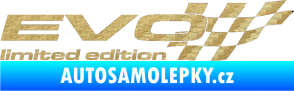Samolepka Evo limited edition pravá 3D karbon zlatý