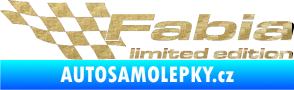Samolepka Fabia limited edition levá 3D karbon zlatý