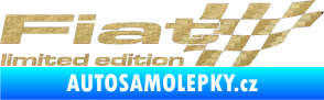 Samolepka Fiat limited edition pravá 3D karbon zlatý