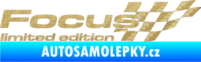Samolepka Focus limited edition pravá 3D karbon zlatý