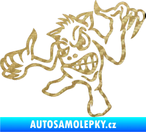 Samolepka Formelák levá 3D karbon zlatý