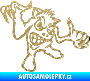 Samolepka Formelák pravá 3D karbon zlatý