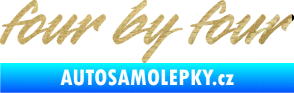 Samolepka Four by four 3D karbon zlatý