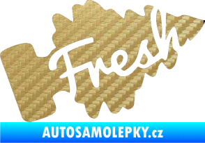Samolepka Fresh 001 3D karbon zlatý