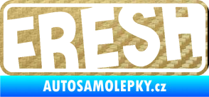 Samolepka Fresh 002  3D karbon zlatý