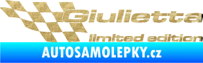 Samolepka Giulietta limited edition levá 3D karbon zlatý
