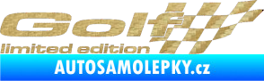 Samolepka Golf limited edition pravá 3D karbon zlatý