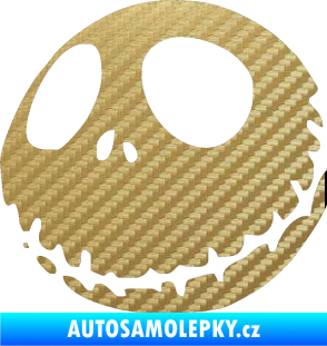 Samolepka Halloween 002 levá 3D karbon zlatý