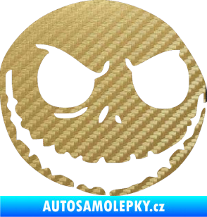 Samolepka Halloween 011 pravá 3D karbon zlatý