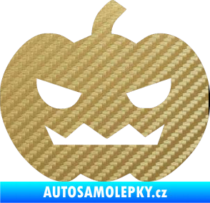 Samolepka Halloween 013 levá 3D karbon zlatý