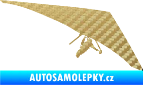 Samolepka Hang Glider 001 pravá rogalo 3D karbon zlatý