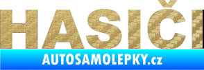Samolepka HASIČI 3D karbon zlatý