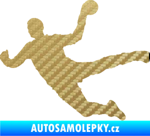 Samolepka Házená 002 levá 3D karbon zlatý
