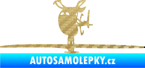Samolepka Helikoptéra model 001 levá 3D karbon zlatý