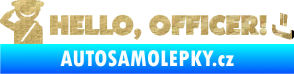 Samolepka Hello, Officer! 3D karbon zlatý