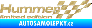 Samolepka Hummer limited edition pravá 3D karbon zlatý