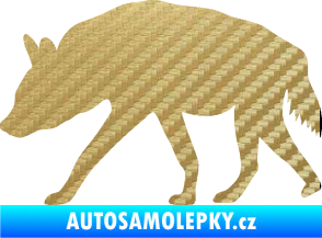 Samolepka Hyena 001 levá 3D karbon zlatý