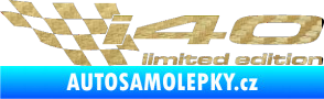 Samolepka i40 limited edition levá 3D karbon zlatý
