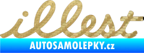 Samolepka Illest 001 3D karbon zlatý