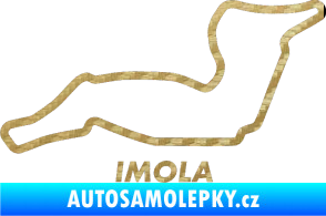 Samolepka Okruh Imola 3D karbon zlatý