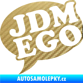 Samolepka JDM Ego 3D karbon zlatý