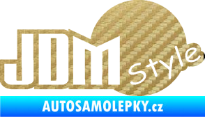Samolepka JDM Style 3D karbon zlatý