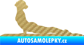 Samolepka Jóga 004 levá 3D karbon zlatý