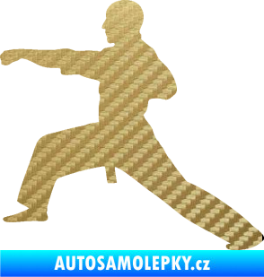 Samolepka Judo 001 levá 3D karbon zlatý