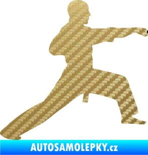 Samolepka Judo 001 pravá 3D karbon zlatý