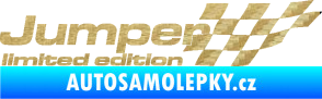 Samolepka Jumper limited edition pravá 3D karbon zlatý