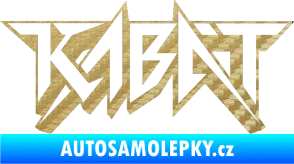 Samolepka Kabát 002 3D karbon zlatý