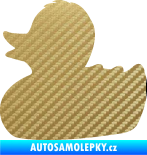 Samolepka Kachnička 001 levá 3D karbon zlatý