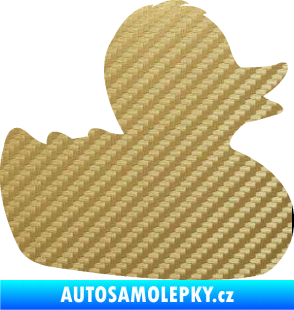 Samolepka Kachnička 001 pravá 3D karbon zlatý