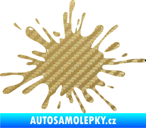 Samolepka Kaňka 002 levá 3D karbon zlatý