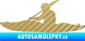 Samolepka Kanoista 003 levá 3D karbon zlatý