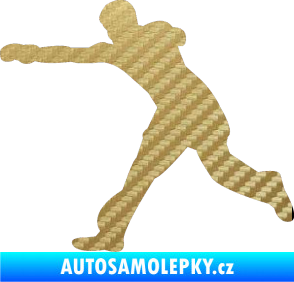Samolepka Karate 004 levá 3D karbon zlatý