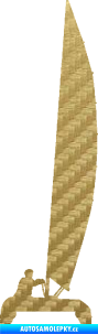 Samolepka Katamaran 001 levá 3D karbon zlatý
