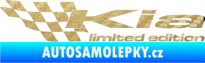Samolepka Kia limited edition levá 3D karbon zlatý